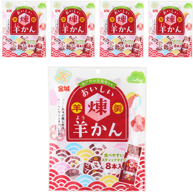 긴죠 오이시이 네리요깡 맛있는 팥 양갱, 123g, 5개