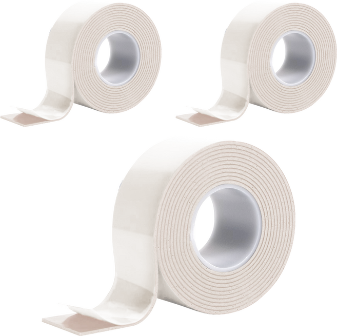 스코라 초강력 품 양면 테이프 외부용 화이트 2.5cm x 2m, 3개
