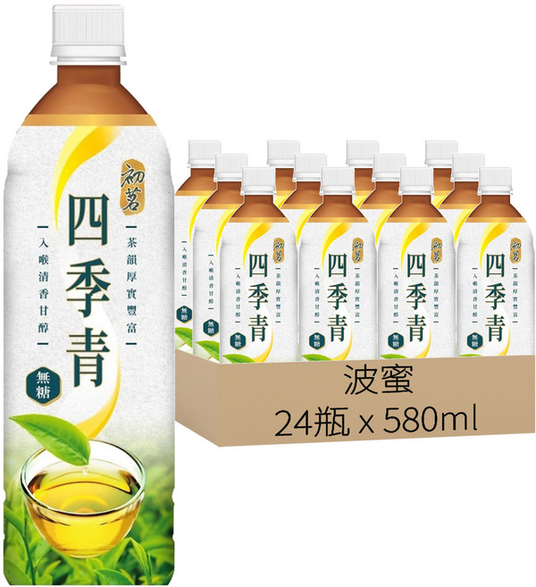 波蜜 初茗 四季青茶, 580ml, 24瓶