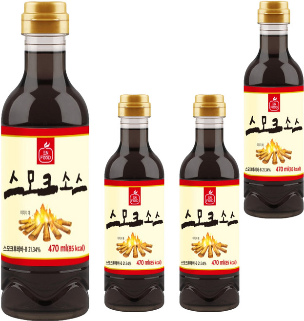이엔푸드 스모크 소스, 470ml, 4개