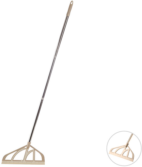 마움스 더 길어진 3단 매직 실리콘 빗자루, 카키, 1개