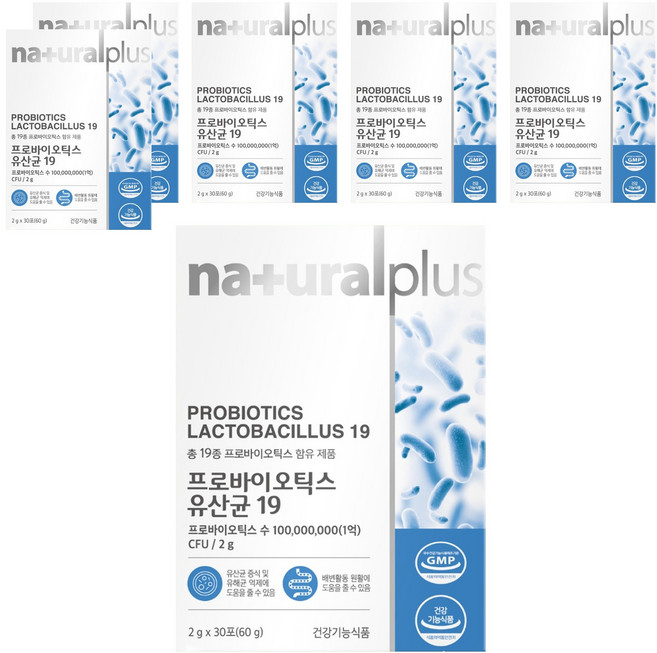 내츄럴플러스 프로바이오틱스 유산균 19, 60g, 6개