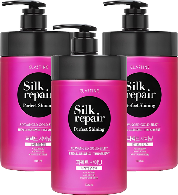 엘라스틴 실크리페어 퍼펙트 샤이닝 골드실크 트리트먼트, 1L, 3개