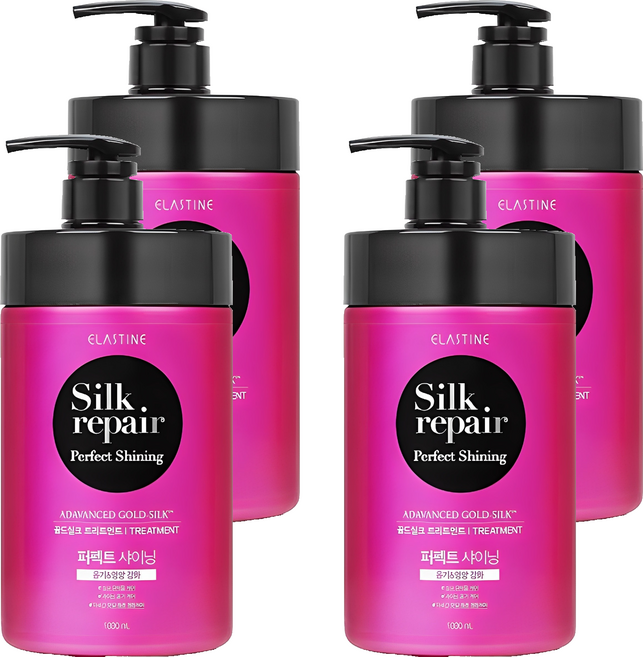 엘라스틴 실크리페어 퍼펙트 샤이닝 골드실크 트리트먼트, 1L, 4개