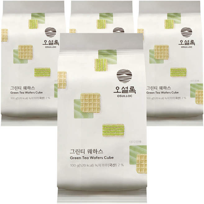 오설록 그린티웨하스, 100g, 4개