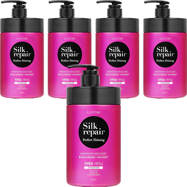 엘라스틴 실크리페어 퍼펙트 샤이닝 골드실크 트리트먼트, 1L, 5개