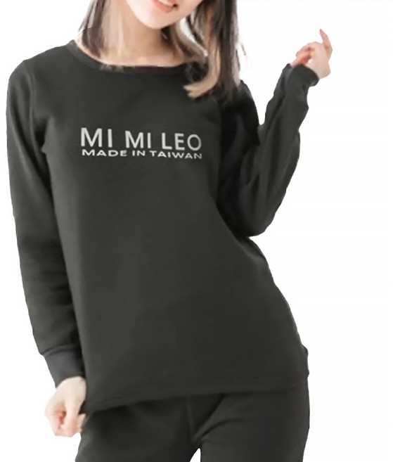 MI MI LEO 保暖刷毛居家LOGO休閒服