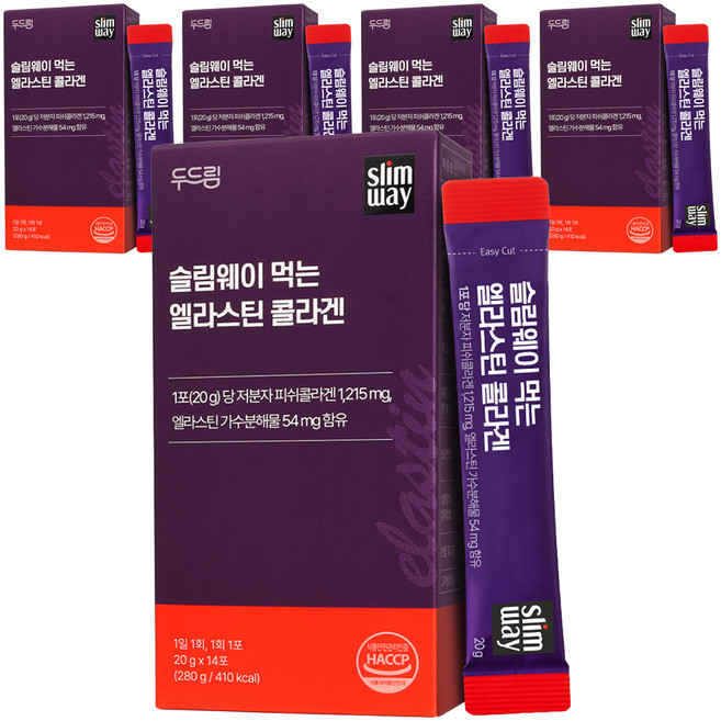 두드림 슬림웨이 먹는 엘라스틴 콜라겐, 5개, 280g
