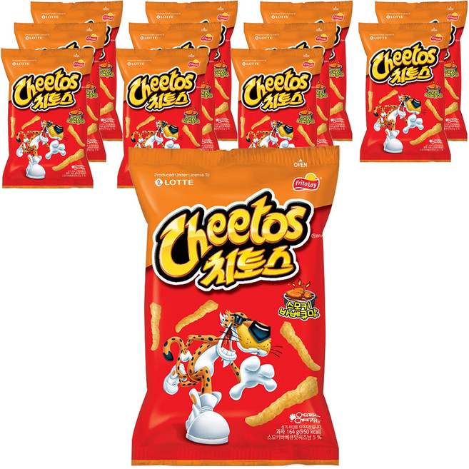 롯데제과 치토스 바베큐맛, 164g, 12개