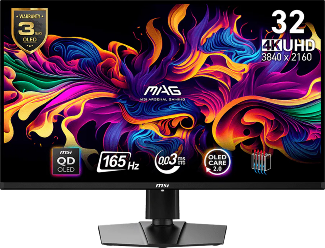 msi 微星 MAG 321UP 電競螢幕, 32吋, QD-OLED