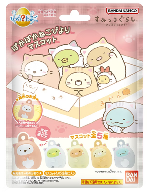 BANDAI 角落生物沐浴球 貓咪裝 5款隨機, 75g, 1包