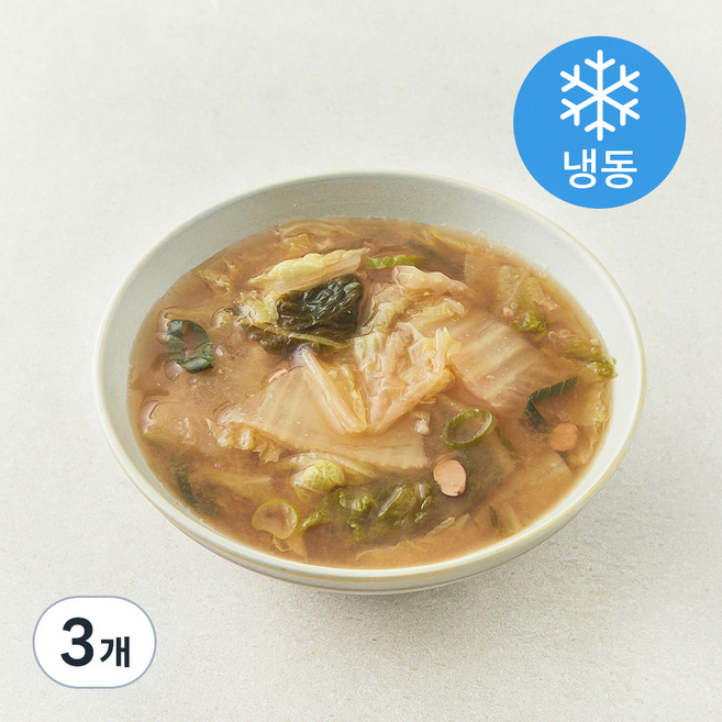 집반찬연구소 배추 된장국 (냉동), 650g, 3개