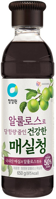 청정원 알룰로스 매실청, 650g, 1개