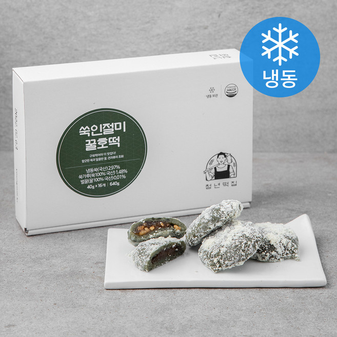 청년떡집 쑥인절미 꿀호떡 (냉동), 40g, 16개입, 1박스