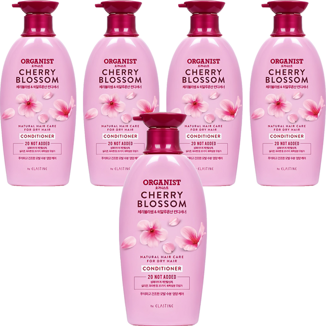 오가니스트 수분 영양 컨디셔너 체리블라썸, 500ml, 5개