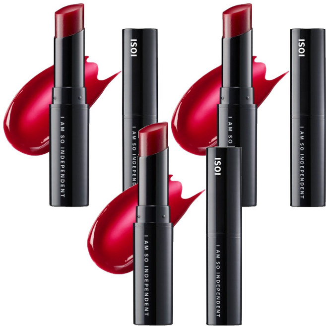 아이소이 립 트리트먼트 밤, 퓨어레드, 5g, 3개