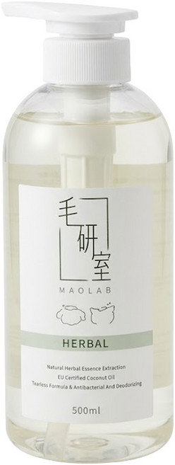 MAOLAB 毛研室 寵物洗毛精 草本調, 1個, 500ml