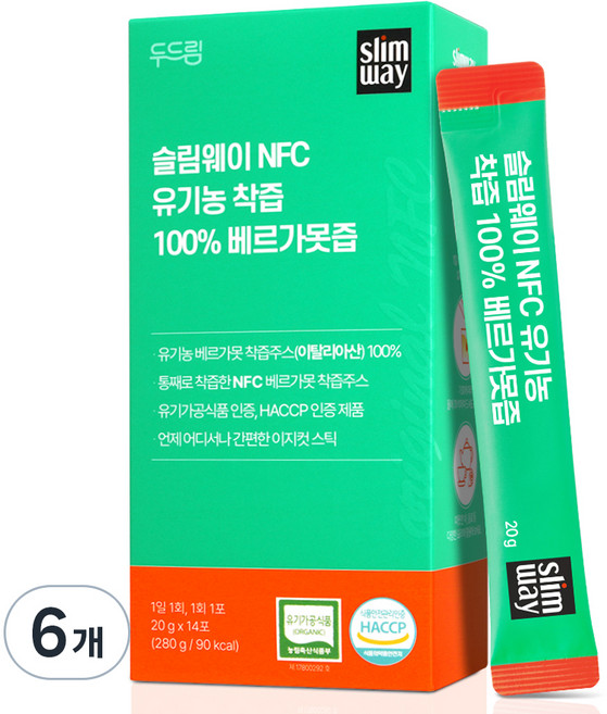 슬림웨이 두드림 NFC 유기농 베르가못즙 14p, 6개, 20g