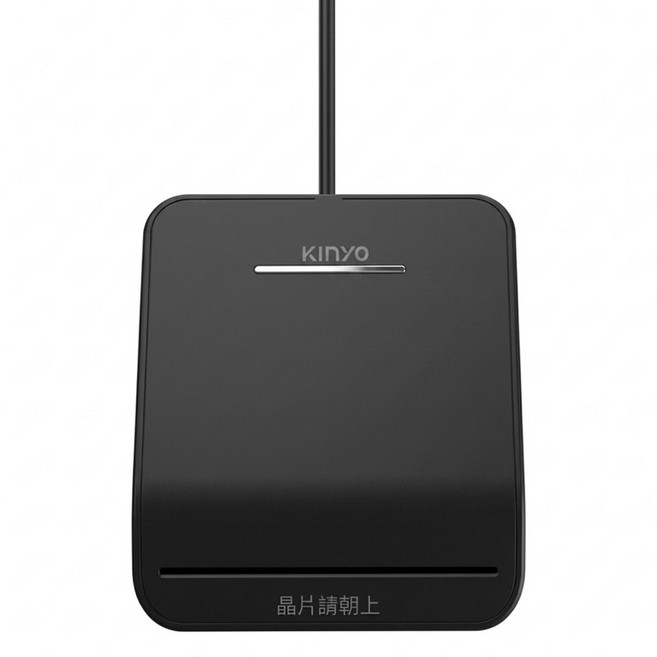 Kinyo 1.6m 晶片讀卡機 63 x 17 x 78mm, KCR-6155, 黑色, 1個