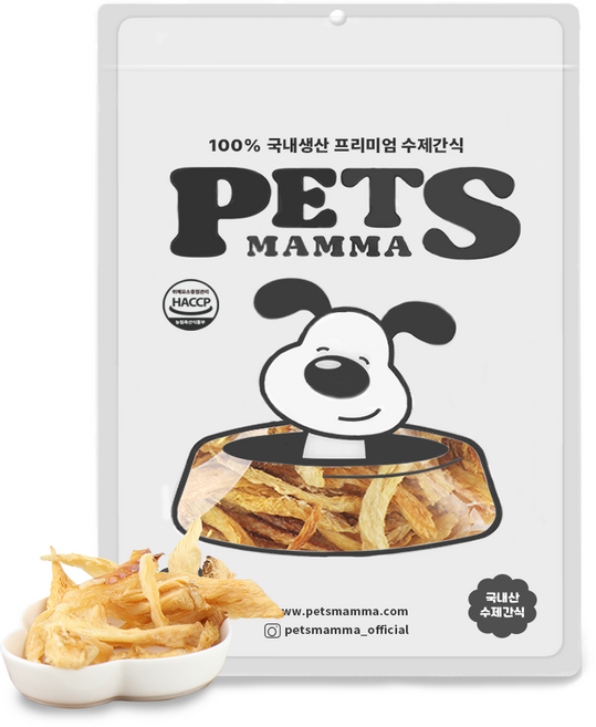 펫츠맘마 반려동물 국내산 수제간식, 무염황태포, 180g, 1개