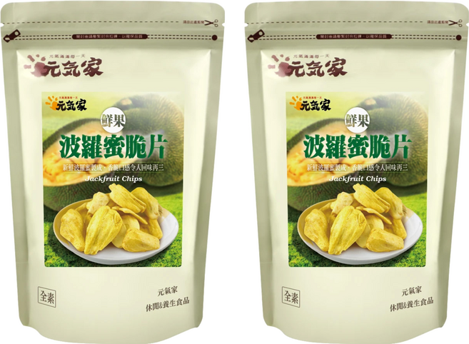 元氣家 波蘿蜜脆片 嚴選新鮮製成 特殊香氣 口感酥脆, 100g, 2包