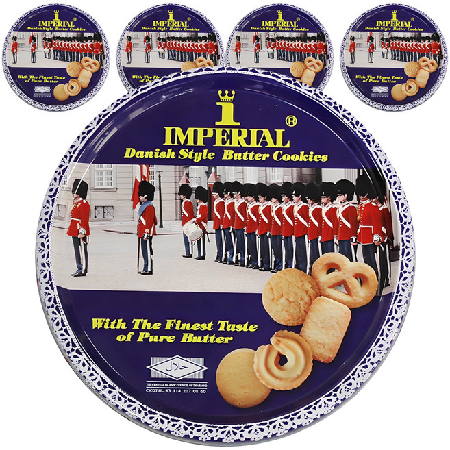 임페리얼쿠키 데니쉬 스타일 버터향, 500g, 5개