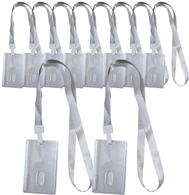 오피스연 사원증 카드 목걸이, 10개, 그레이