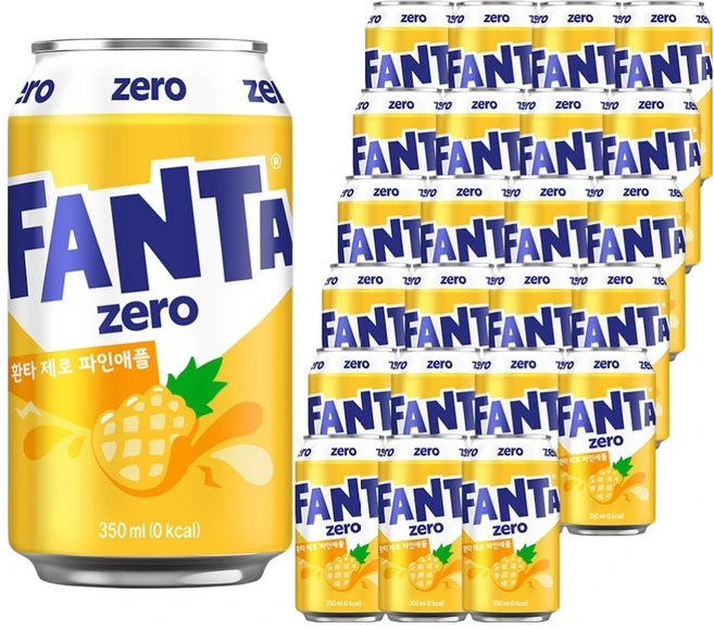 환타 제로 파인애플, 350ml, 24개 - 쿠팡
