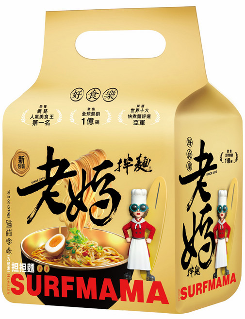 老媽拌麵 擔擔麵 129g, 4包