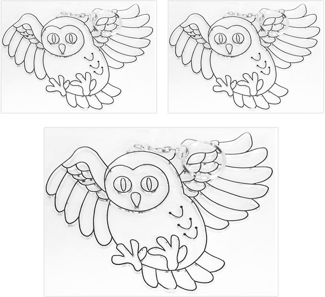 AMOS 阿摩司 壓克力模型版 大, 貓頭鷹, 3個