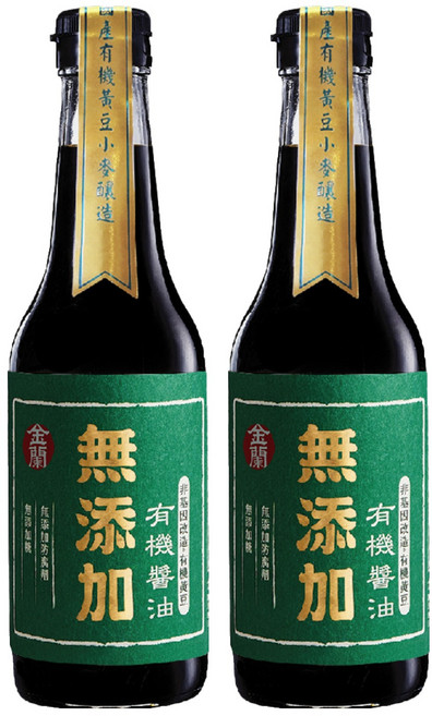 KIMLAN 金蘭 無添加有機醬油, 500ml, 2瓶