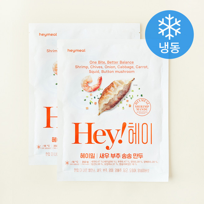 헤이밀 새우 부추 송송 만두 (냉동), 350g, 2개