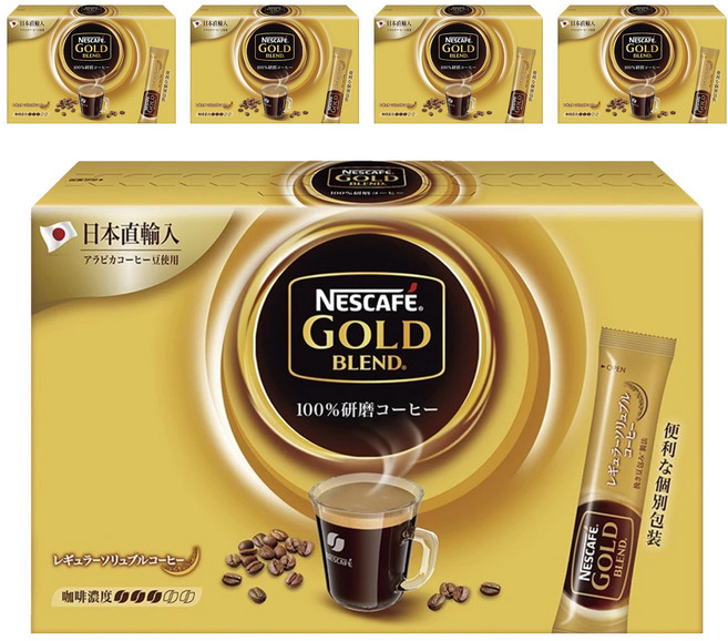 NESCAFE 雀巢咖啡 金牌 微研磨咖啡隨行包, 2g, 50條, 5盒
