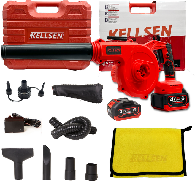 디케이켈슨 무선 블로워 고출력 켈슨 21V 듀얼 송풍기 DK-F6, 1세트