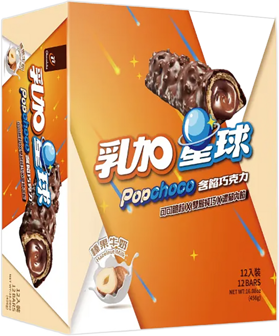 77 乳加 乳加星球 榛果牛奶, 456g, 1盒