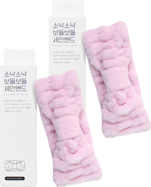 소낙소낙 보들보들 세안밴드, 혼합 색상, 2개
