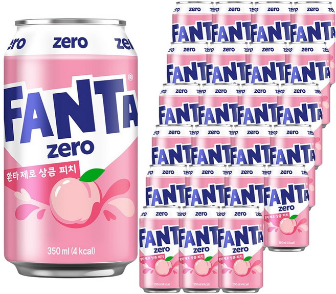 환타 제로 상큼 피치, 350ml, 24개