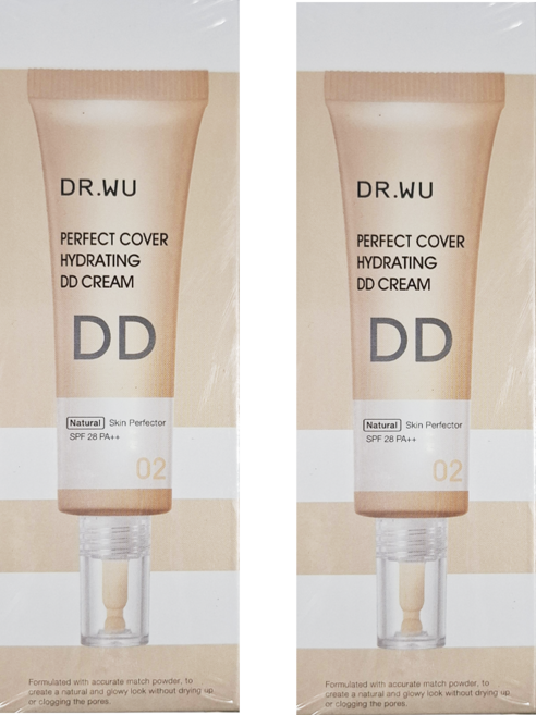 DR.WU 達爾膚 台灣公司貨 超完美保濕DD霜 SPF28 PA++, 自然色, 40ml, 2條