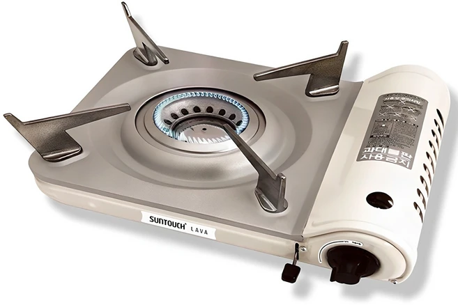 썬터치 라바 내연식 회오리화구 가스버너, 스노우화이트, 1개 - 쿠팡