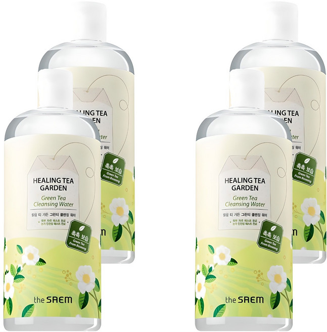 더샘 힐링 티 가든 그린티 클렌징 워터, 500ml, 4개