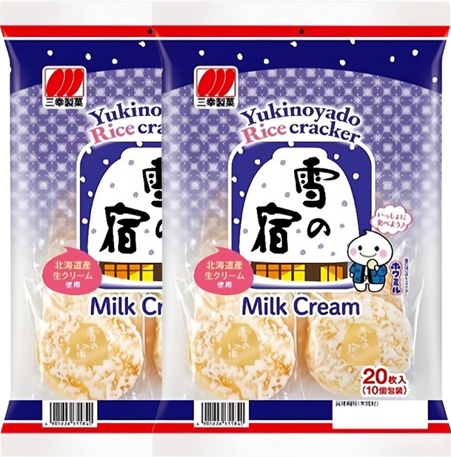 유키노야도 산코 밀크 센베이, 2개, 129.4g