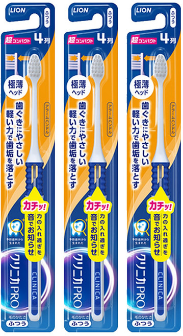 LION 獅王 固齒佳 喀喀減壓牙刷 超小頭 彈力刷毛, 1入, 3支