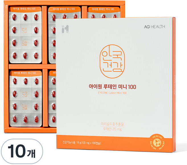 아이원 루테인 미니100 + 쇼핑백 선물세트, 180정, 10개