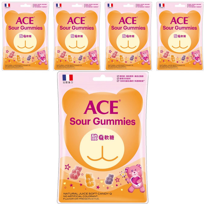 ACE 酸Q熊軟糖, 44g, 5包