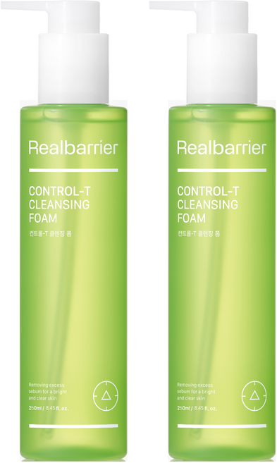 리얼베리어 컨트롤 T 클렌징폼, 250ml, 2개