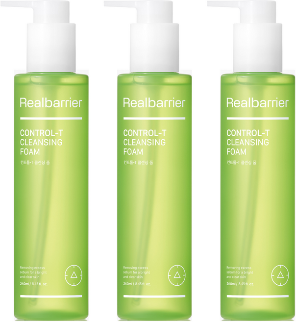 리얼베리어 컨트롤 T 클렌징폼, 250ml, 3개