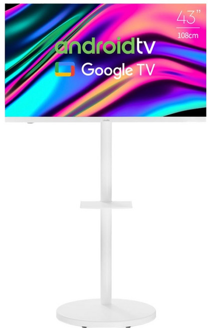 라익미 4K UHD DLED 스마트 넘버 11 TV + 무빙 스탠드바이미 200 오프화이트 거치대 세트, 108cm, V430, 거치대형, 고객직접설치