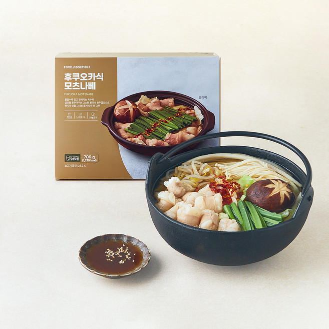 푸드어셈블 후쿠오카식 모츠나베 밀키트 2인, 709g, 1개