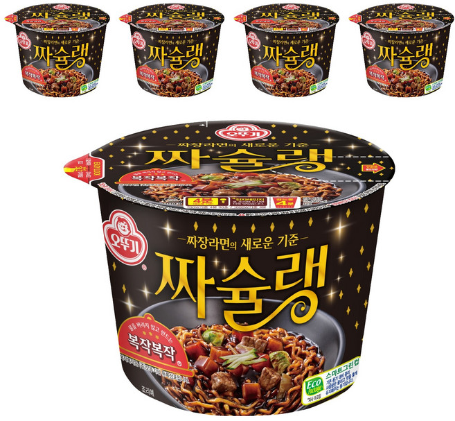 오뚜기 짜슐랭 용기 라면 125g, 5개