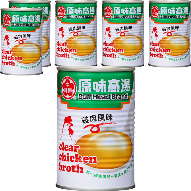 牛頭牌 原味高湯 雞肉風味, 411ml, 6罐